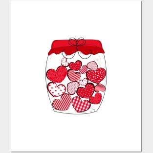 Jar of hearts. Happy Valentine's Day design Posters and Art